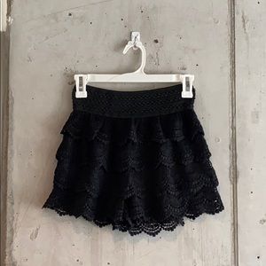 Black Lace Layer Shorts | Size S/M